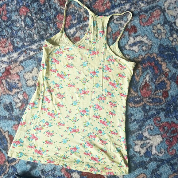 3 for $15 Yellow Floral Tank Top - Picture 4 of 4